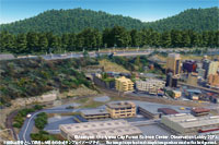 DSF-014 ジオラマシート 山背景2のレイアウトサンプル画像